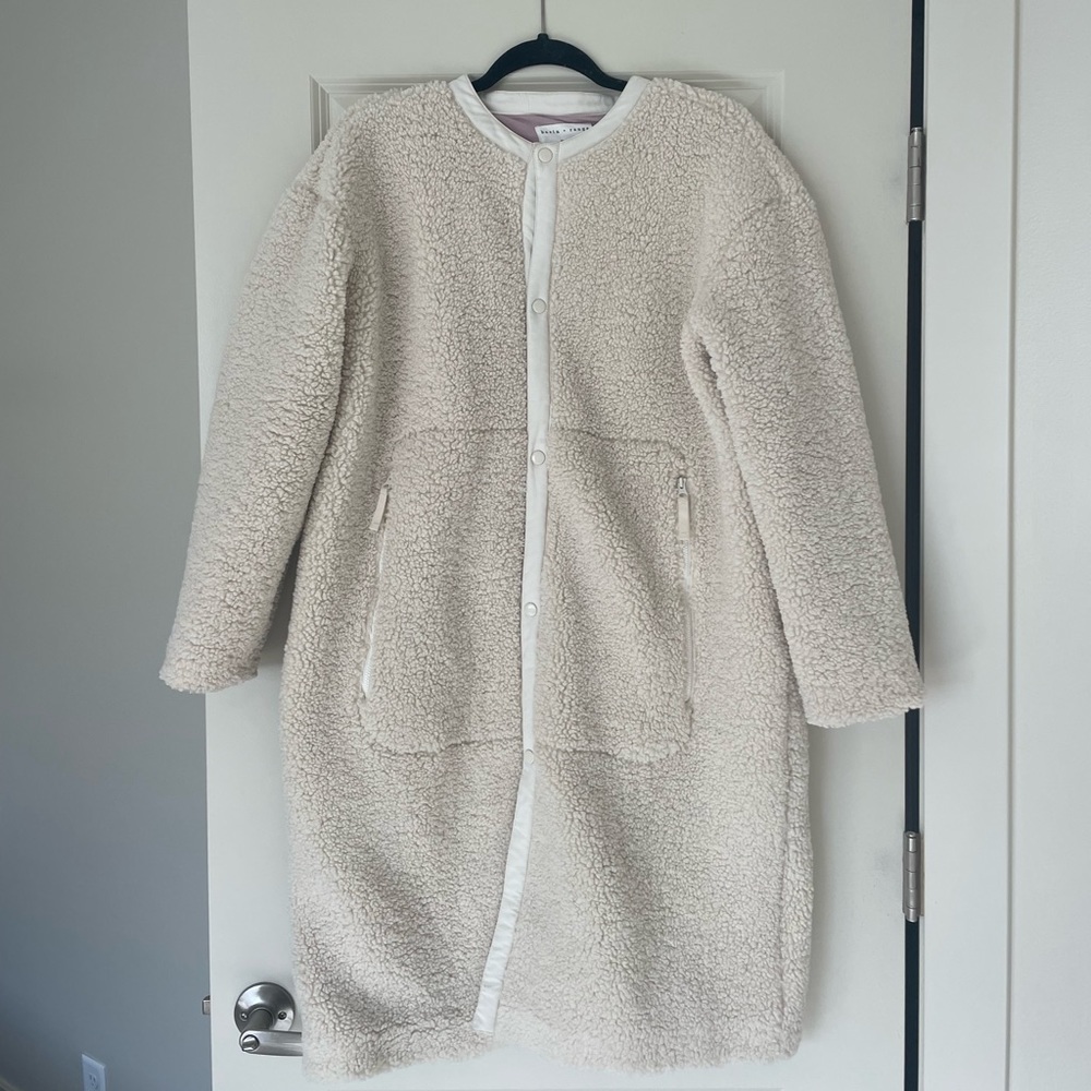 Basin + Range teddy coat- cream Sherpa - small